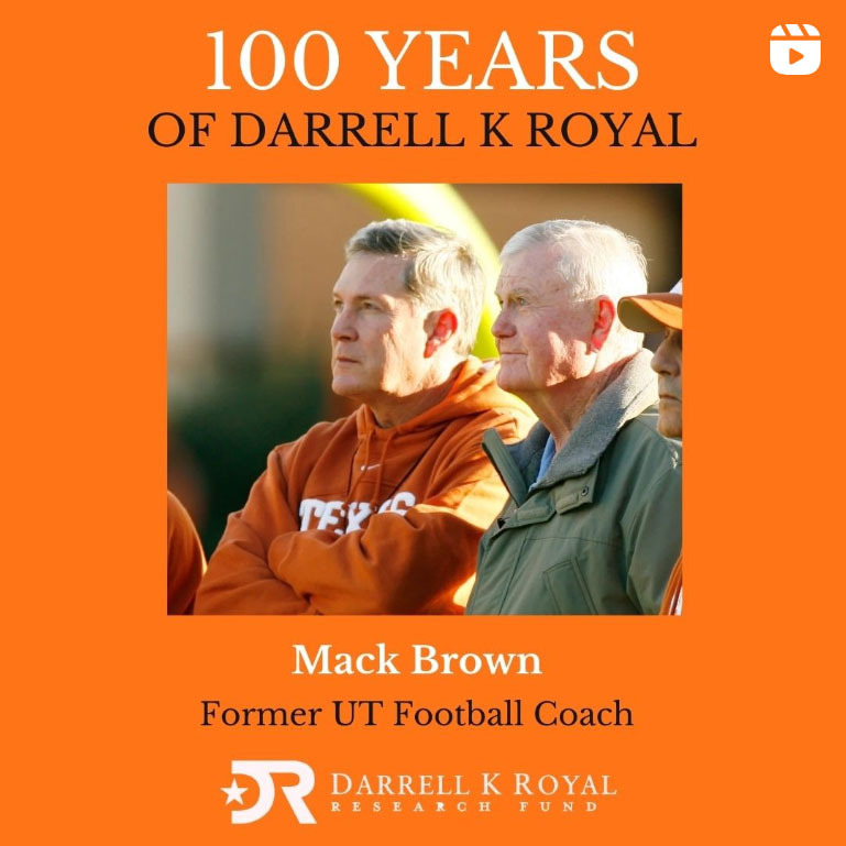 Mack Brown's tribute to Coach Royal, 100 years of DKR